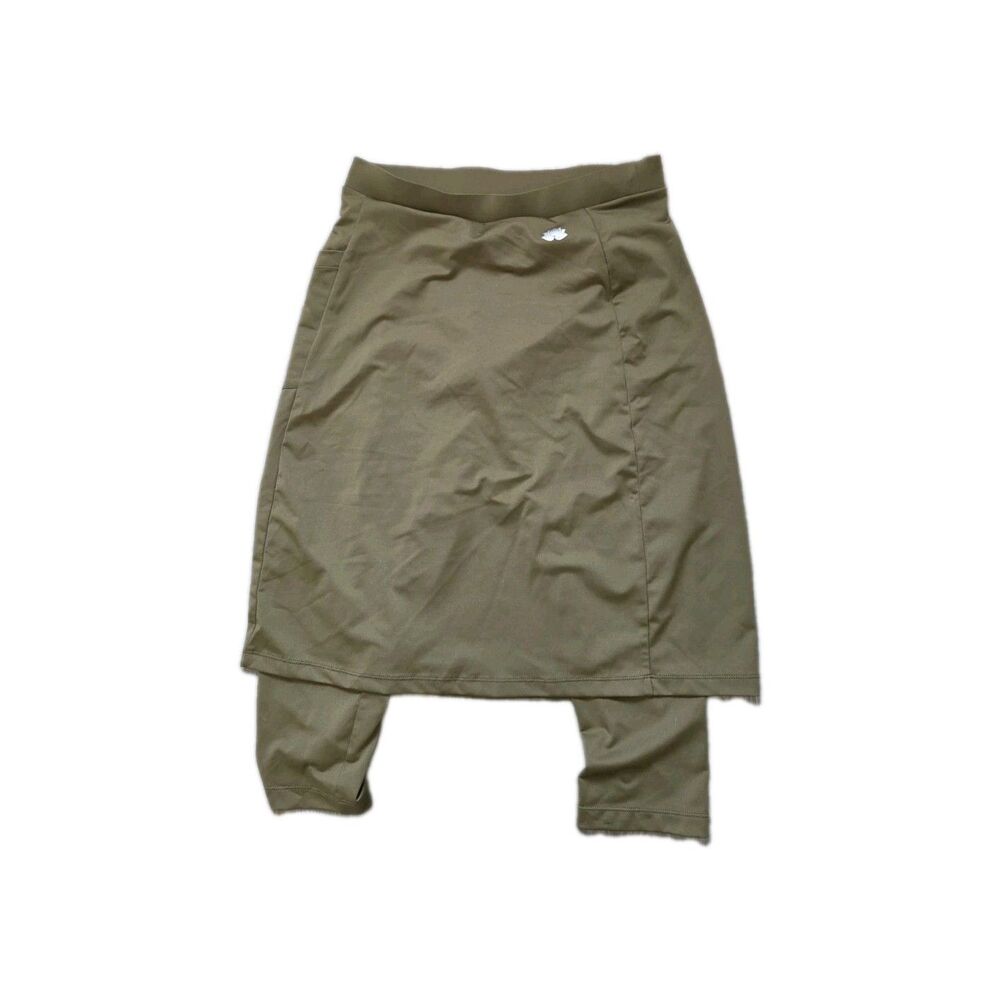 Snoga Athletics Olive Green Modest Athletic Skirt Capri Leggings Sz S EUC
